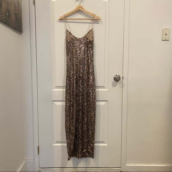 Where Are You From Sequin Cowel Neck Dress - Picture 6 of 8